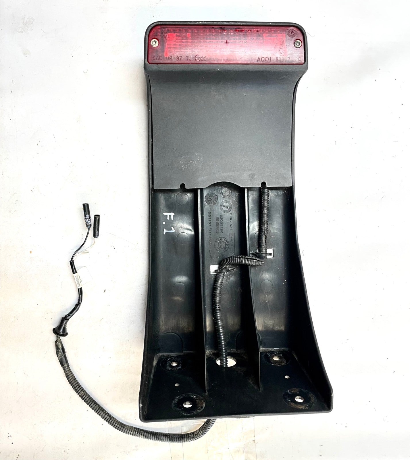 Jeep TJ 3rd Brake Light Lamp Bracket Wires Plastic 97-06 Wrangler third