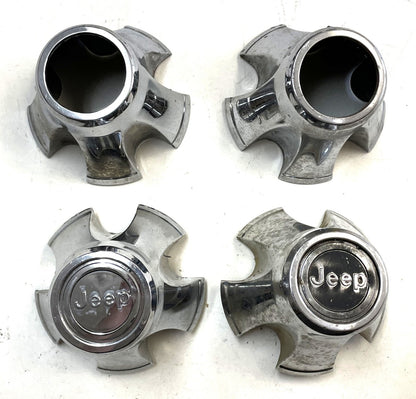Jeep CJ Center Caps CJ5 CJ7 FACTORY Chrome Wheel Centers Laredo Cap FREE SHIP