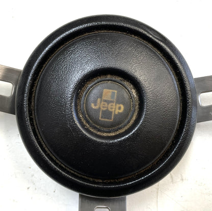 Jeep CJ steering wheel CJ5 CJ7 76-86 AMC horn button black J10 Cherokee AMC FSJ