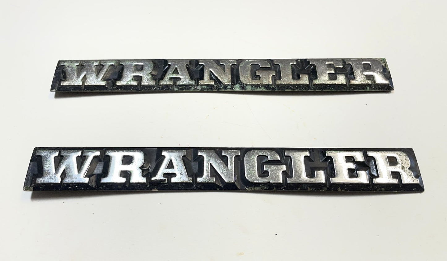 Jeep YJ Wrangler Factory OEM Emblems Badges Decals Emblem Badge Logo