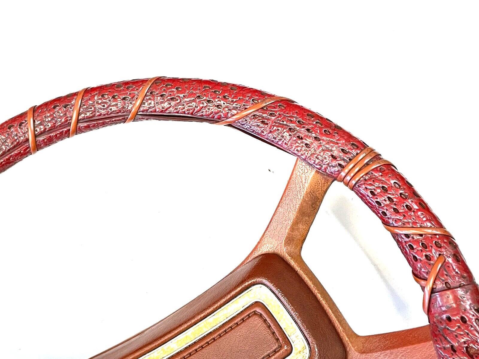 maroon AMC Jeep steering wheel J10 Cherokee Wagoneer Gremlin Spirit Pacer garnet