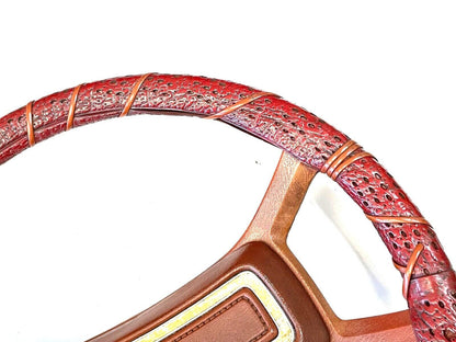 maroon AMC Jeep steering wheel J10 Cherokee Wagoneer Gremlin Spirit Pacer garnet
