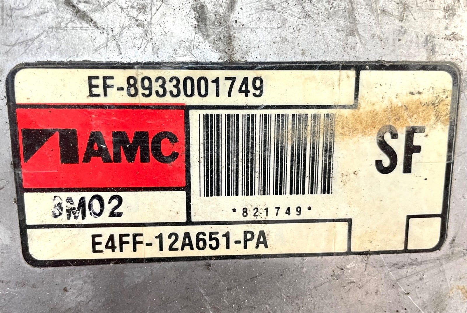 Jeep YJ CJ7 4.2 Engine Computer 6 cylinder ECU ECM 8933001749 E4FF-12A651-PA