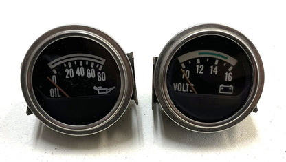 Jeep CJ Oil Pressure Volt Gauge Factory Faria CJ5 CJ7 CJ8 AMC Gauges Battery