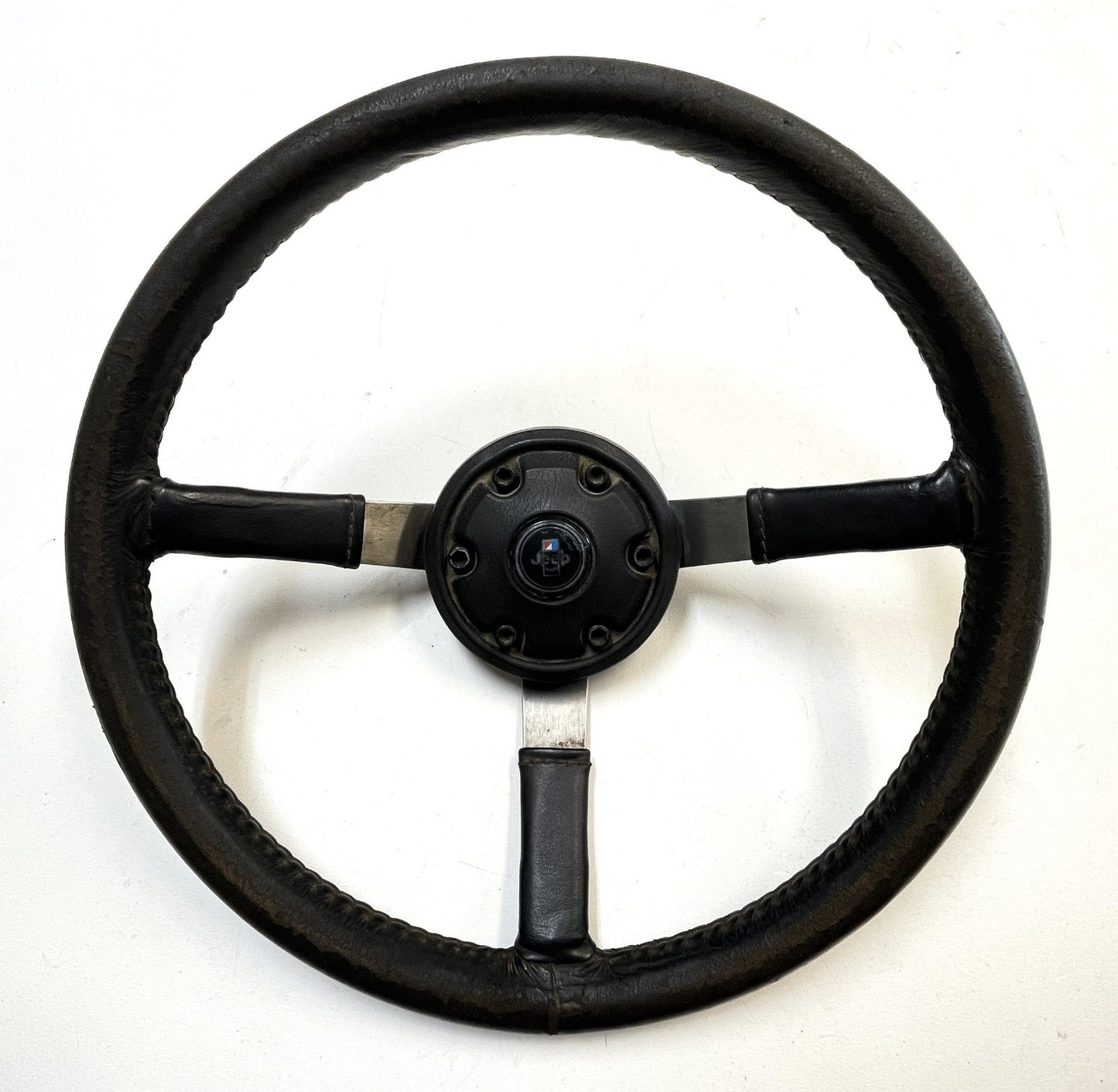 Jeep CJ Laredo steering wheel CJ5 CJ7 CJ8 factory 76-86 AMC black horn button