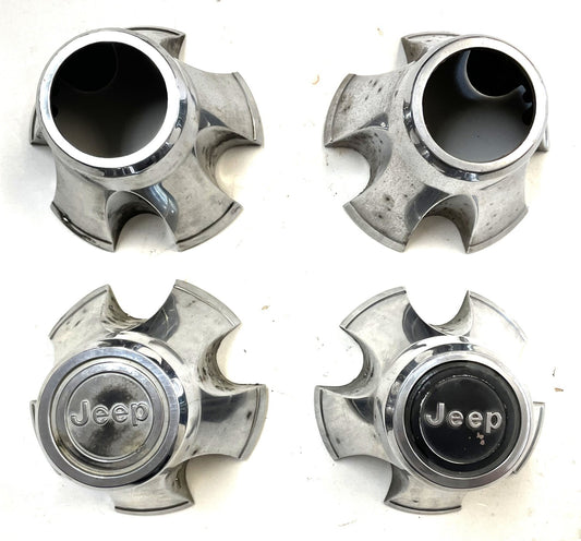 Jeep CJ Center Caps CJ5 CJ7 FACTORY Chrome Wheel Centers Laredo Cap FREE SHIP