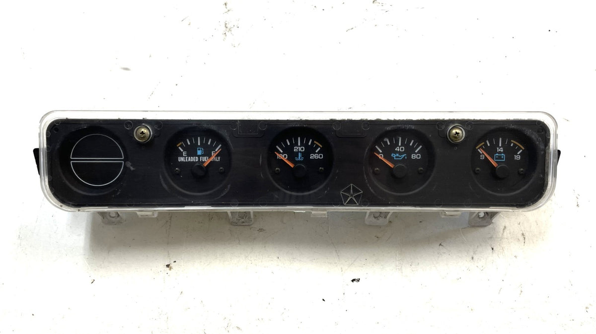 Jeep YJ center gauge cluster WRANGLER 92-95 fuel temp oil pressure volt