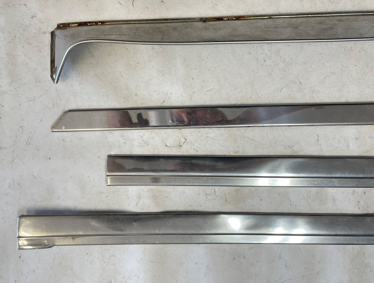Jeep Grand Wagoneer chrome trim with top visor passenger front door Right