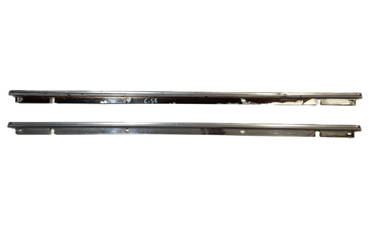 Jeep YJ CJ7 full hard door chrome retainer strip interior panel 81-95 pair