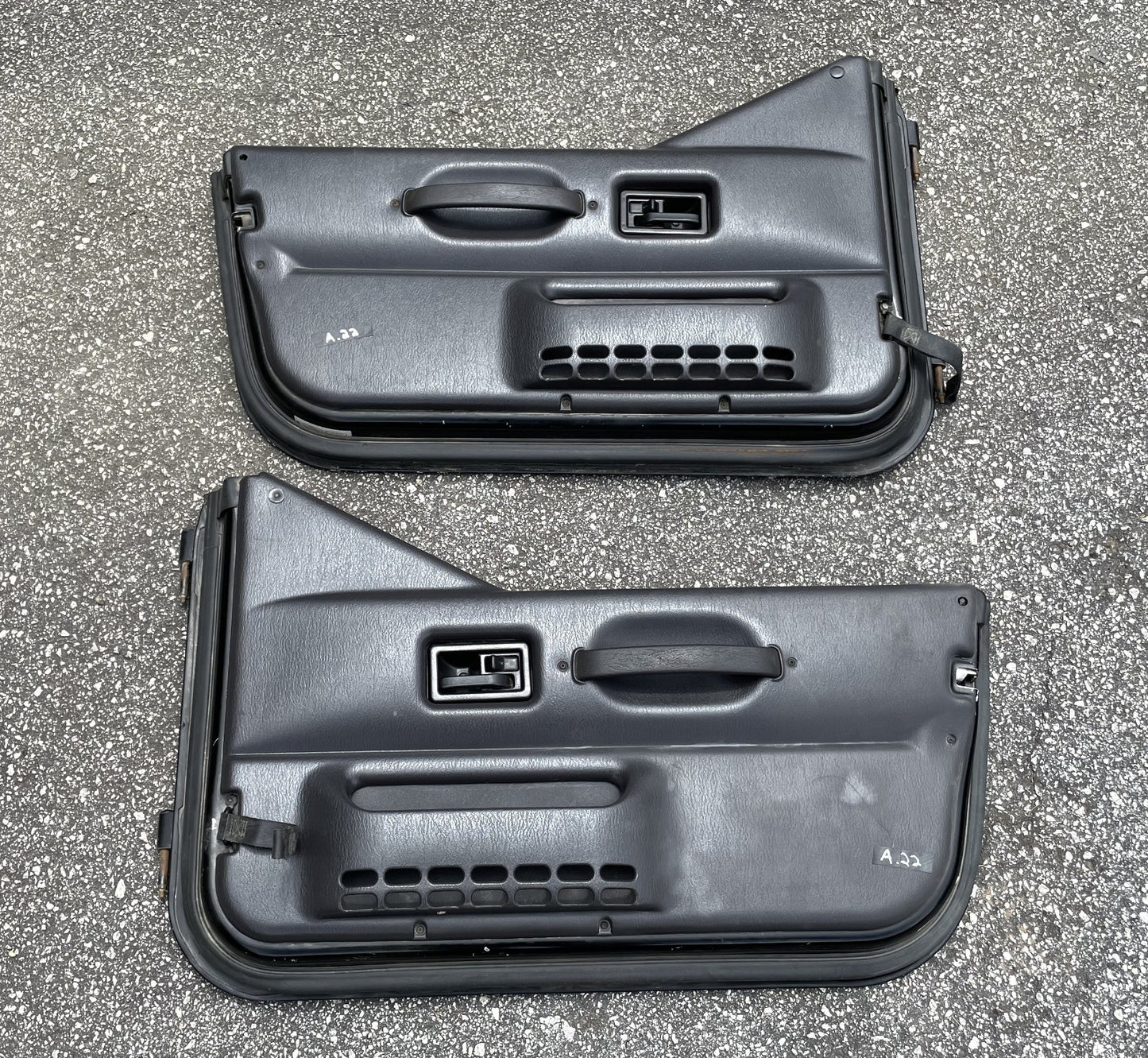 Jeep TJ Wrangler half doors black left right door fits 97-06 agate grey panels
