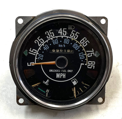 Jeep CJ Speedometer Odometer CJ5 CJ7 CJ8 Fuel Temperature Gauge 85 mph 69,618