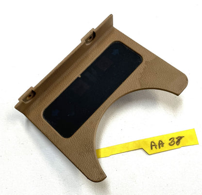 Jeep YJ warning light dash trim bezel 87-91 Wrangler trouble lights sand tan