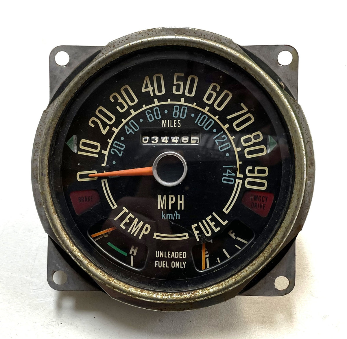 Jeep CJ factory Speedometer CJ5 CJ7 CJ8 Fuel Temperature Gauge Odometer 90 mph
