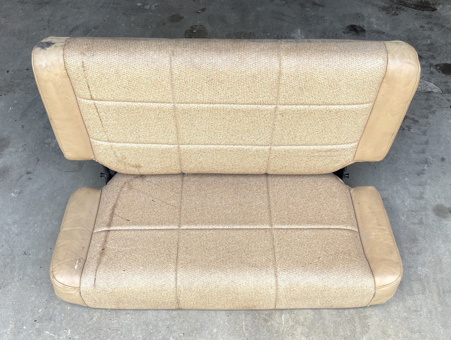 Jeep TJ Wrangler back Seat Tan Vinyl factory folding rear 97-02