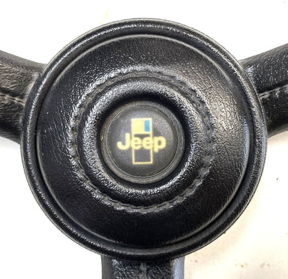 Jeep CJ Black Steering Wheel CJ5 CJ7 CJ8 76-86 AMC with Horn Button Factory