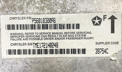 Jeep Wrangler TJ Dash Air B Control Module SRS P56010300AB fits 01 02 03