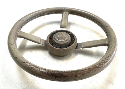 Jeep YJ Wrangler leather steering wheel CJ5 CJ7 CJ8 OE Factory cream tan sahara