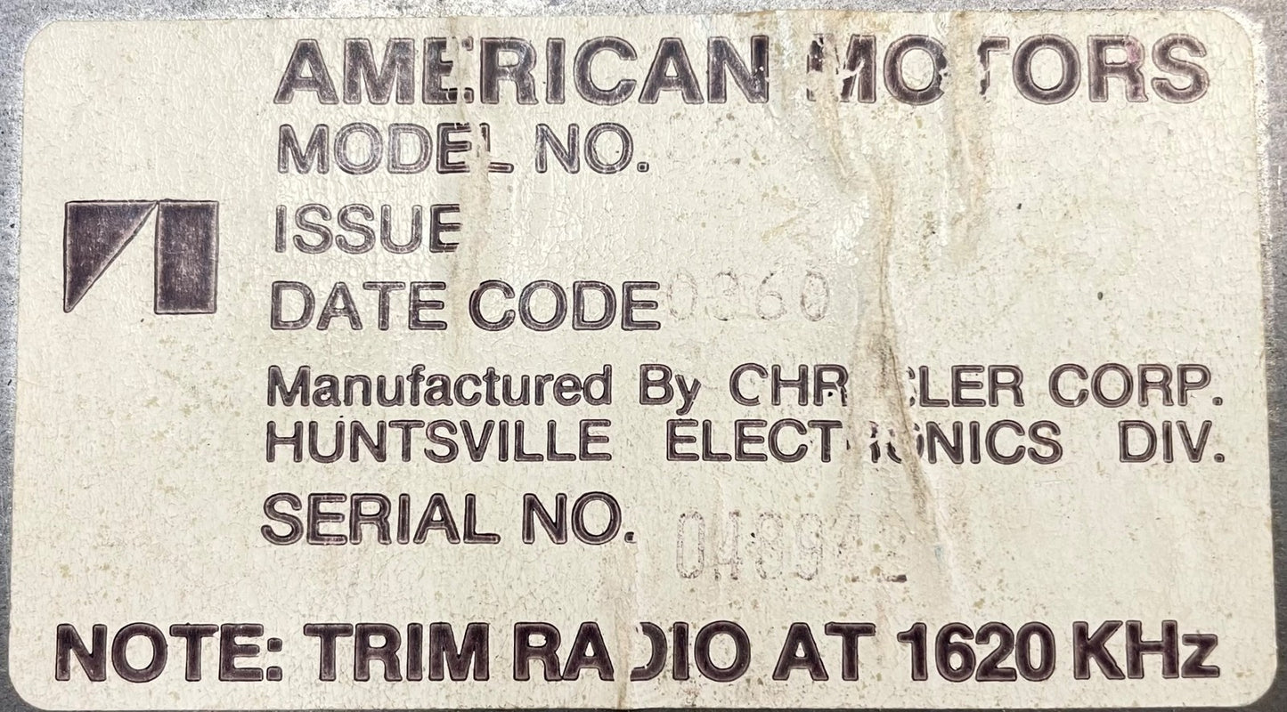 AMC Jeep NOS AM radio with knobs American Motors