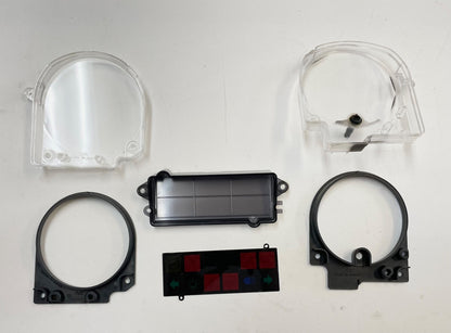 Jeep YJ speedometer tachometer gauge cluster plastic trim covers warning light