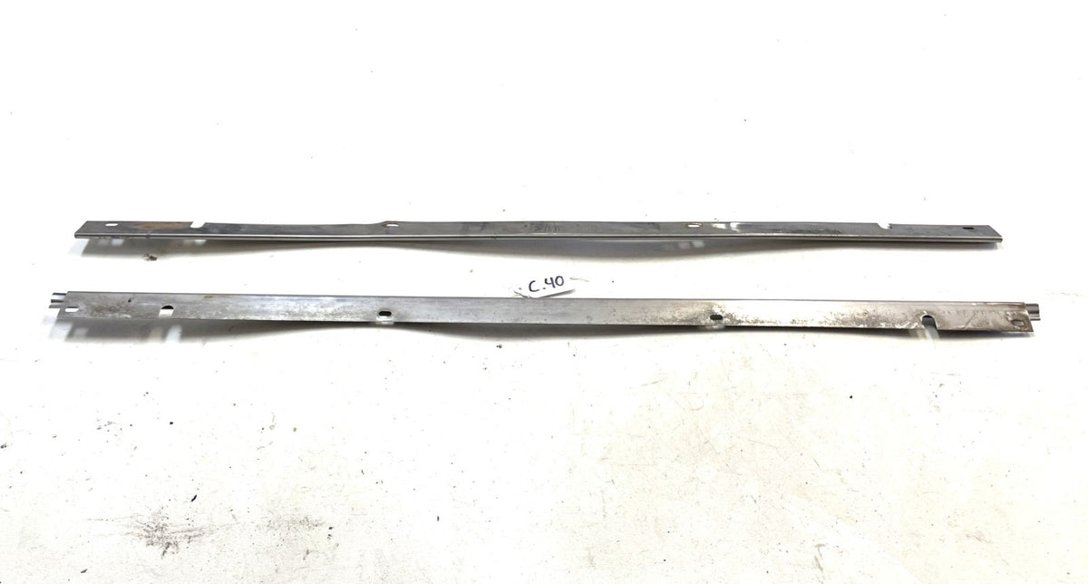 Jeep YJ CJ7 full hard door chrome retainer strip interior panel 81-95 pair