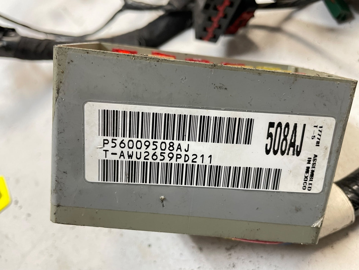 2000 Jeep TJ Wrangler Dash Wire Harness wiring P56009508AJ fuses P56010104AH
