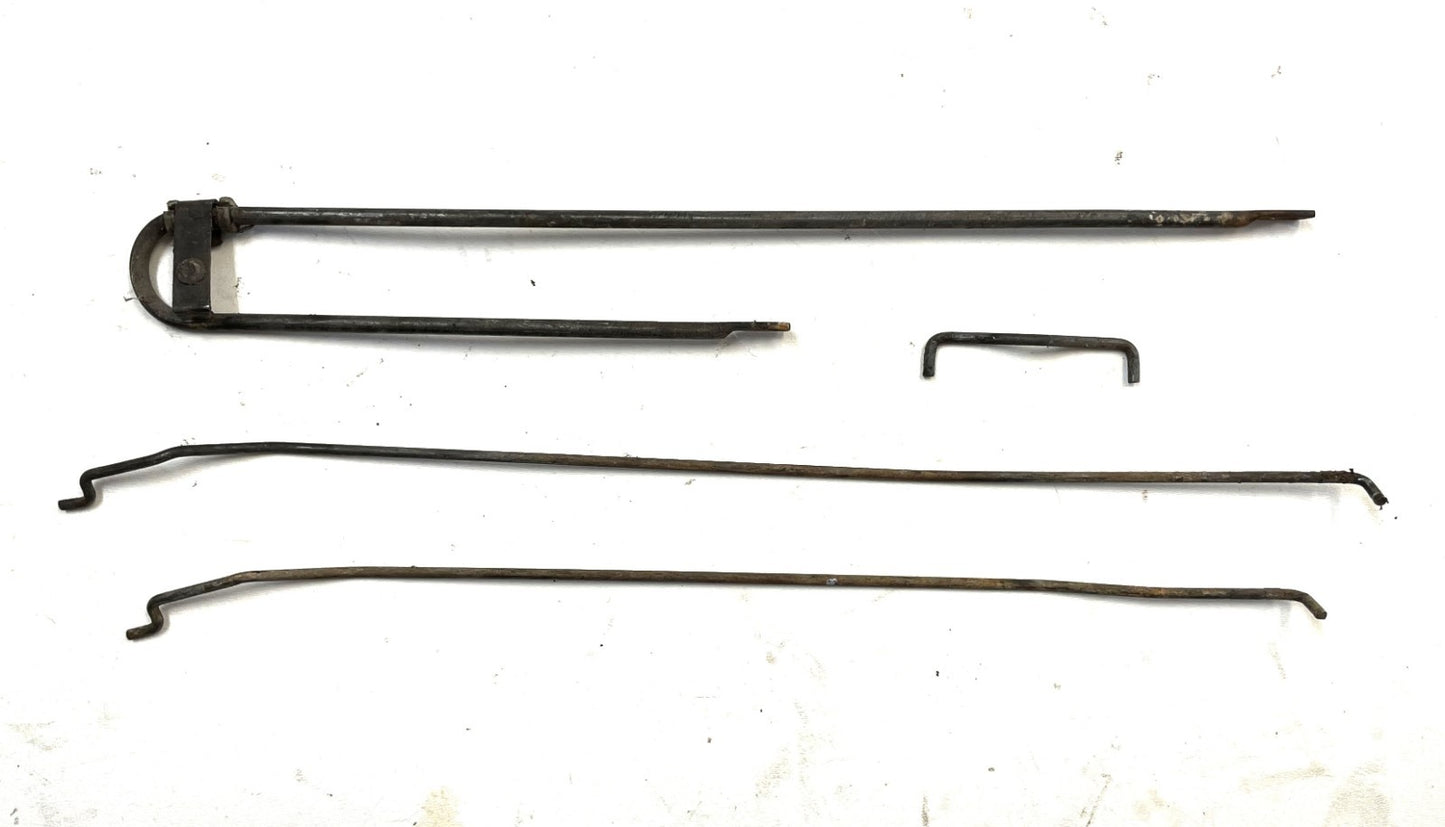 Jeep CJ7 YJ driver side left door rods handle striker lock Wrangler FREE SHIP
