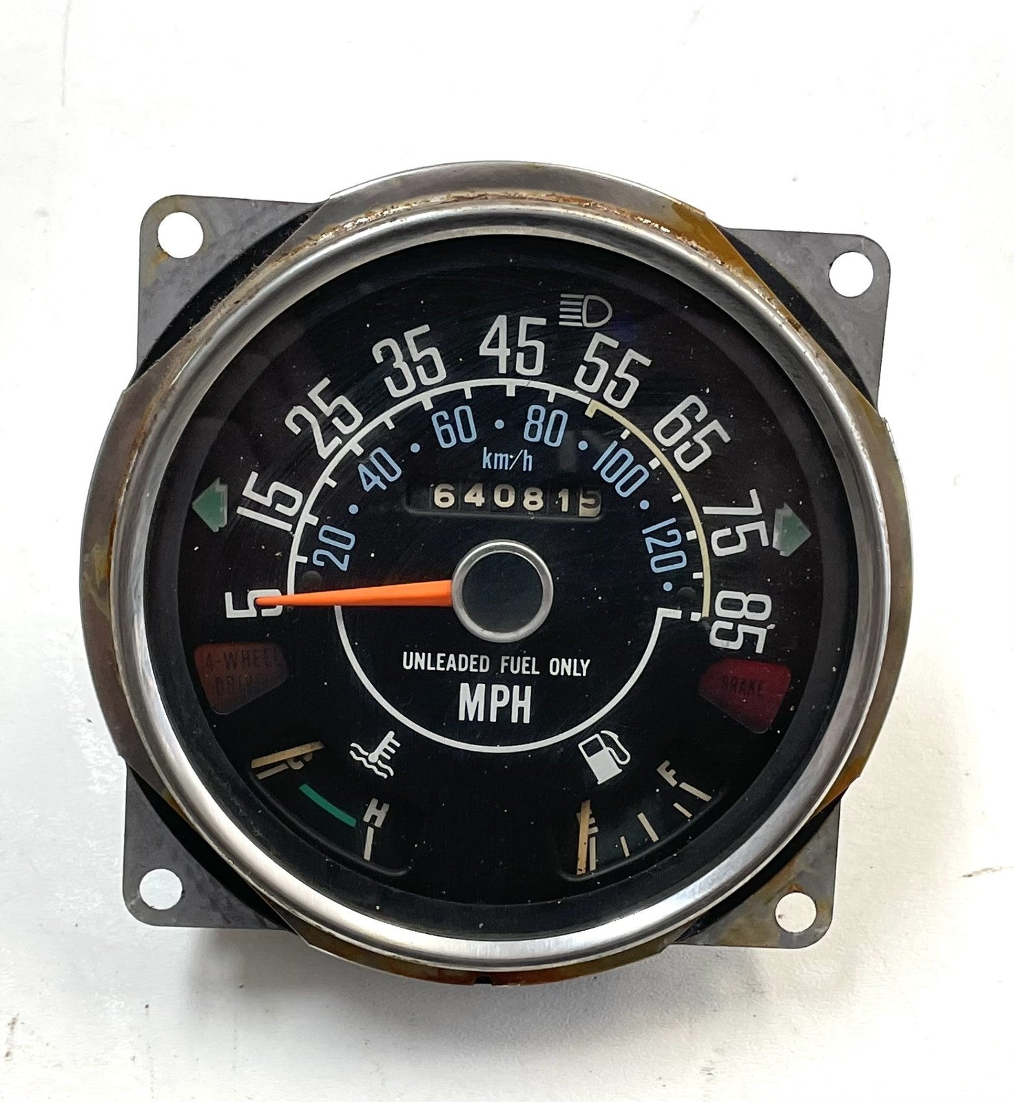 Jeep CJ Speedometer Odometer CJ5 CJ7 CJ8 Fuel Temperature Gauge 85 MPH 64,081