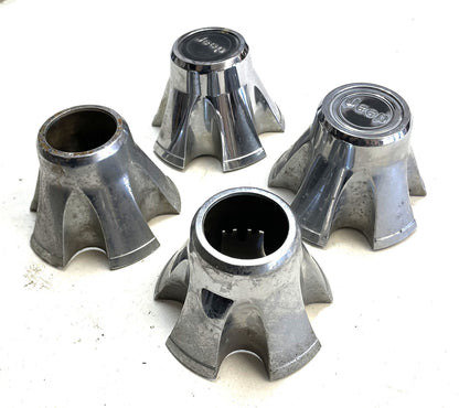 Jeep CJ Center Caps CJ5 CJ7 FACTORY Chrome Wheel Centers Laredo Cap FREE SHIP