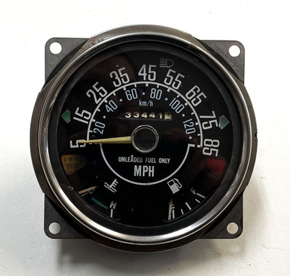 Jeep CJ Speedometer Odometer CJ5 CJ7 CJ8 Fuel Temperature Gauge 85 MPH 33,441