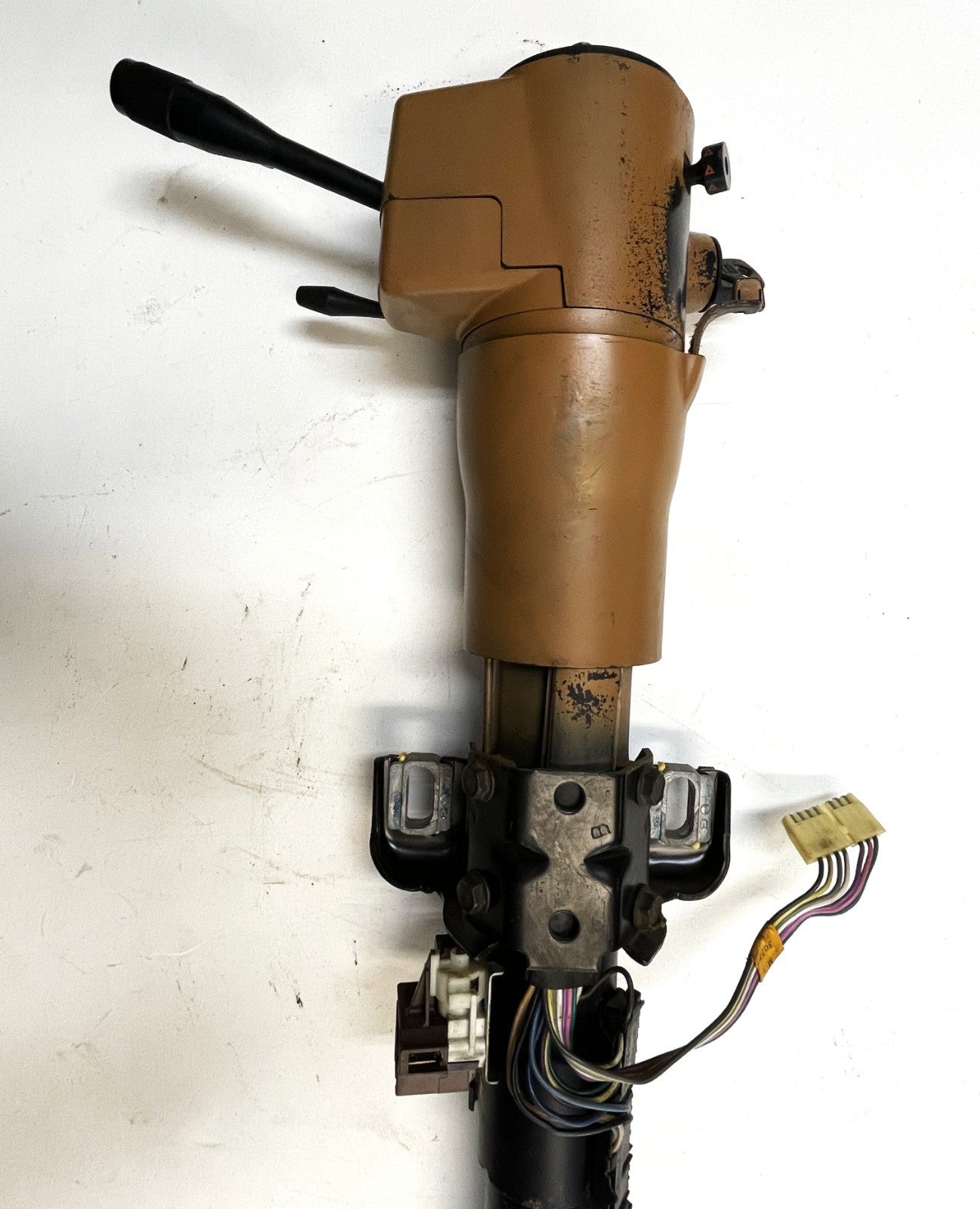 Jeep YJ Tilt Steering Column tan trim 87-95 Wrangler manual BOLT IN READY!