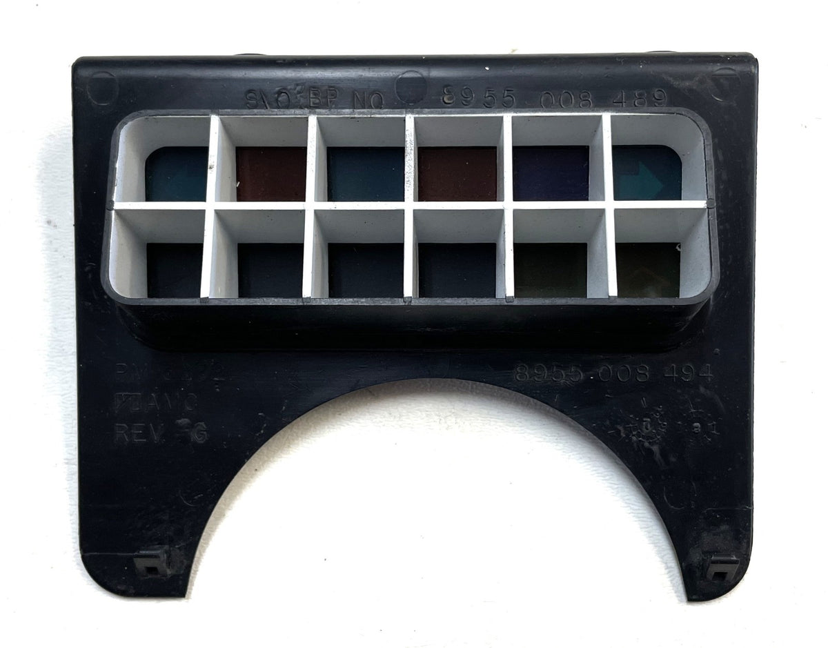 Jeep YJ black warning light dash trim bezel Wrangler trouble light column Laredo