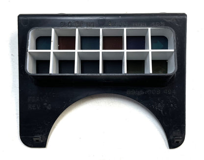 Jeep YJ black warning light dash trim bezel Wrangler trouble light column Laredo