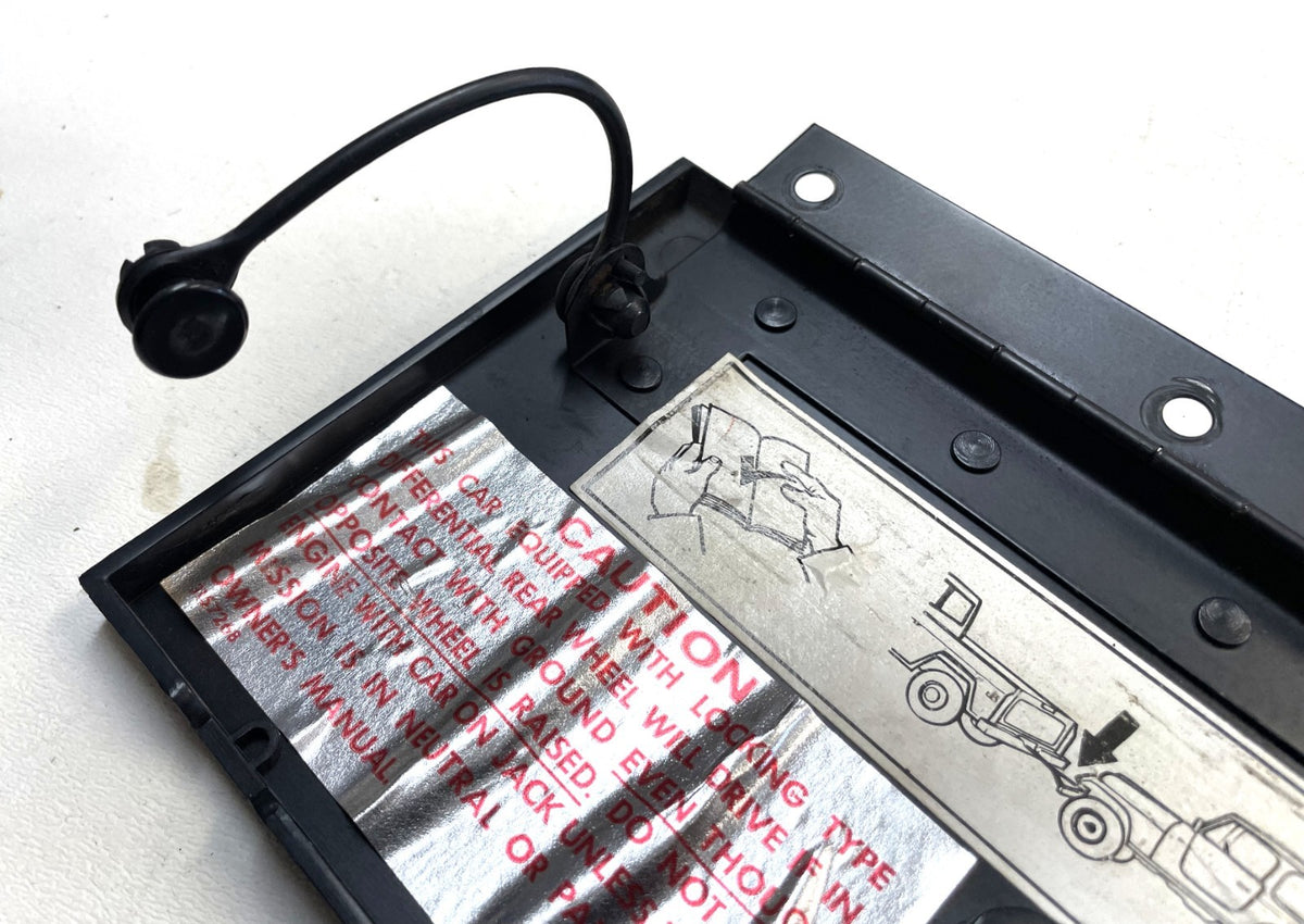 Jeep YJ glove box lid with latch and hinge 87-95 Wrangler door