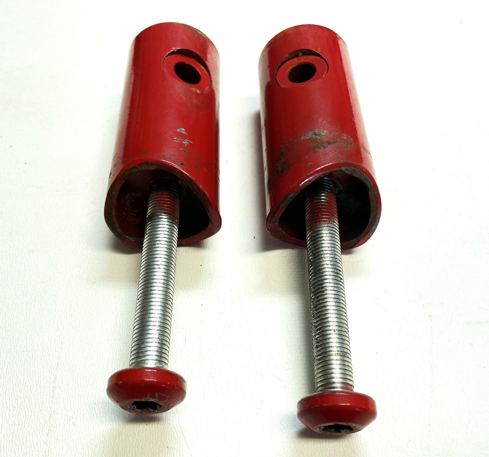 Jeep YJ Wrangler Red Roll Bar Extensions Forward Bars Mount Bolts Free Shipping!