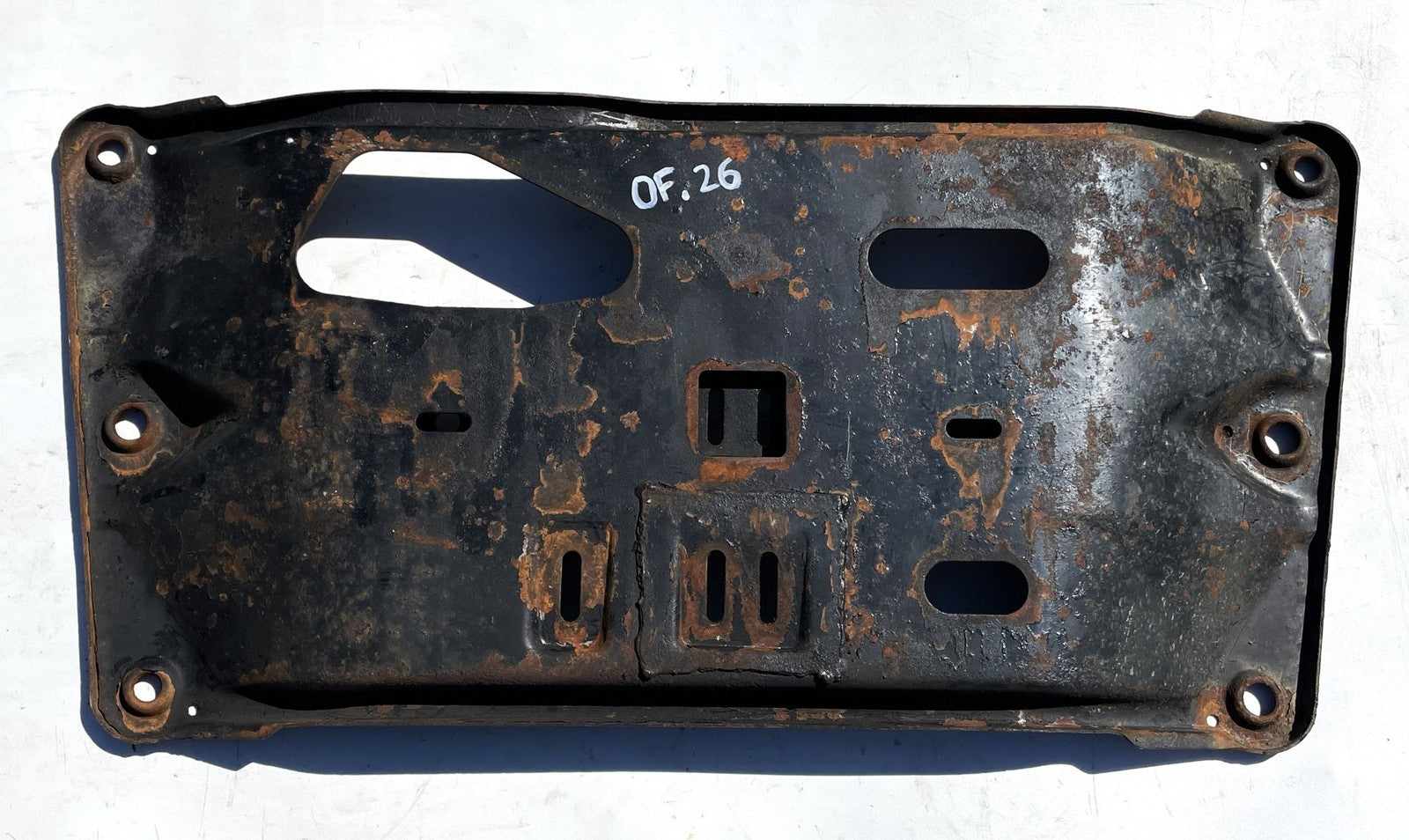 Jeep YJ transmission crossmember metal Mount Skid Plate Belly Pan 87-95 Wrangler