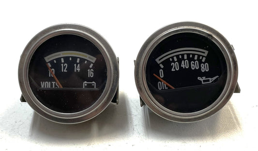 Jeep CJ Oil Pressure Volt Gauge Factory Faria CJ5 CJ7 CJ8 AMC Gauges Battery!!