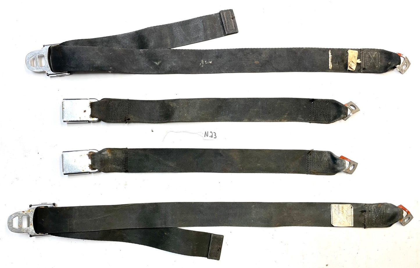 Jeep YJ CJ Rear seat lap belts back seat belt CJ5 CJ7 CJ8 Wrangler Black
