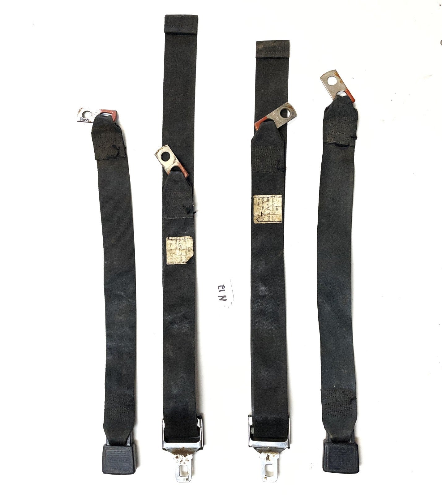 Jeep CJ Rear Seat Lap Belts Backseat Belt CJ5 CJ7 CJ8 Wrangler Back Black YJ