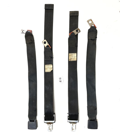 Jeep CJ Rear Seat Lap Belts Backseat Belt CJ5 CJ7 CJ8 Wrangler Back Black YJ