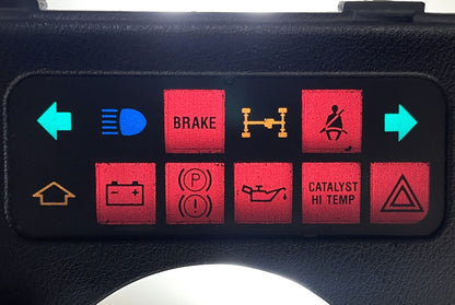 Jeep YJ black warning light dash trim bezel Wrangler trouble light column Laredo