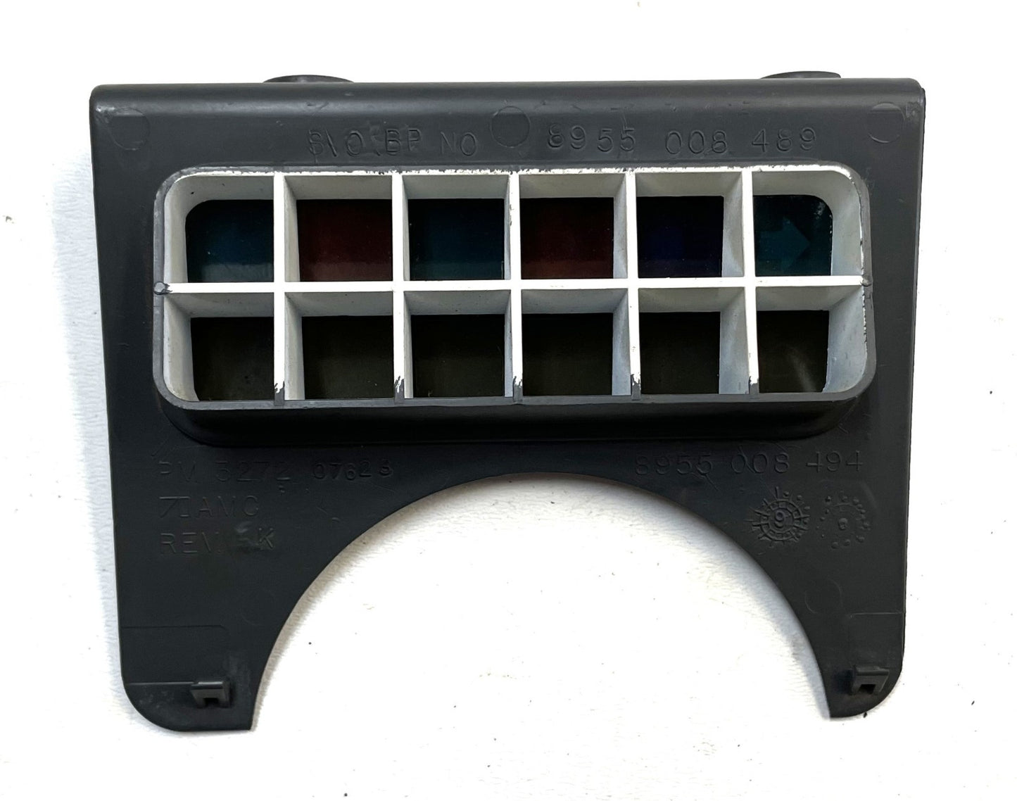 Jeep YJ grey warning light dash trim bezel Wrangler trouble lights gray column!