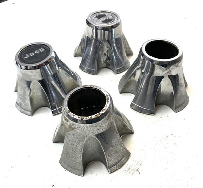 Jeep CJ Center Caps CJ5 CJ7 FACTORY Chrome Wheel Centers Laredo Cap FREE SHIP