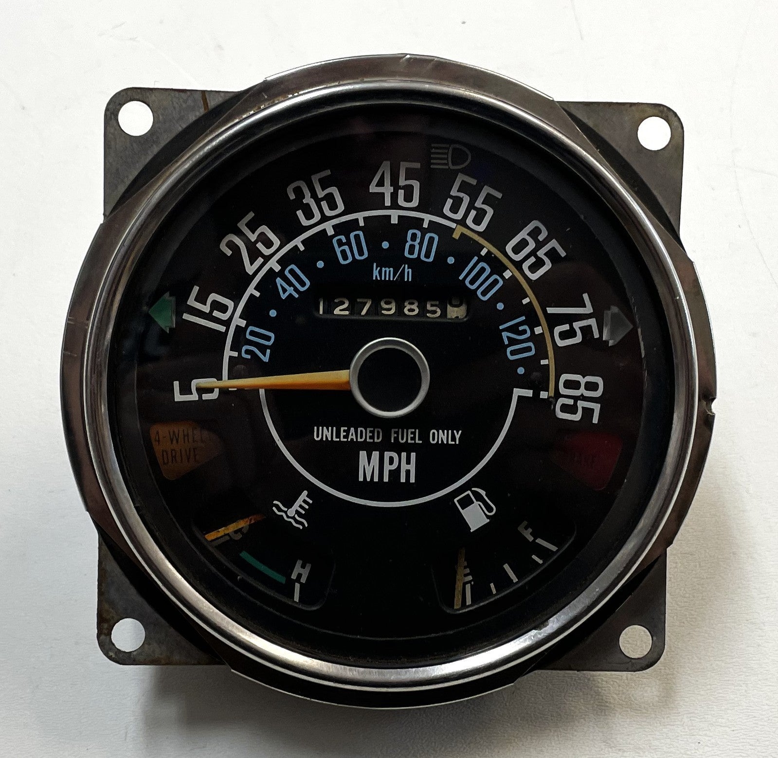 Jeep CJ Speedometer Odometer CJ5 CJ7 CJ8 Fuel Temperature Gauge 85 MPH 127,985
