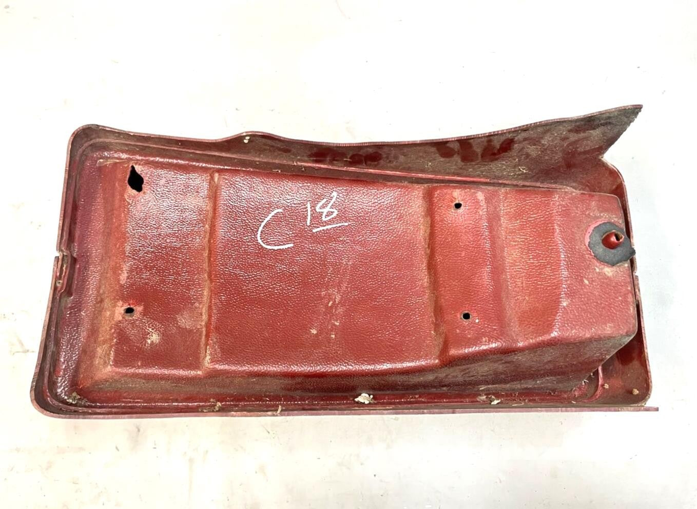 Jeep CJ5 center console 76-83 AMC FACTORY Plastic Garnet painted black FREE SHIP