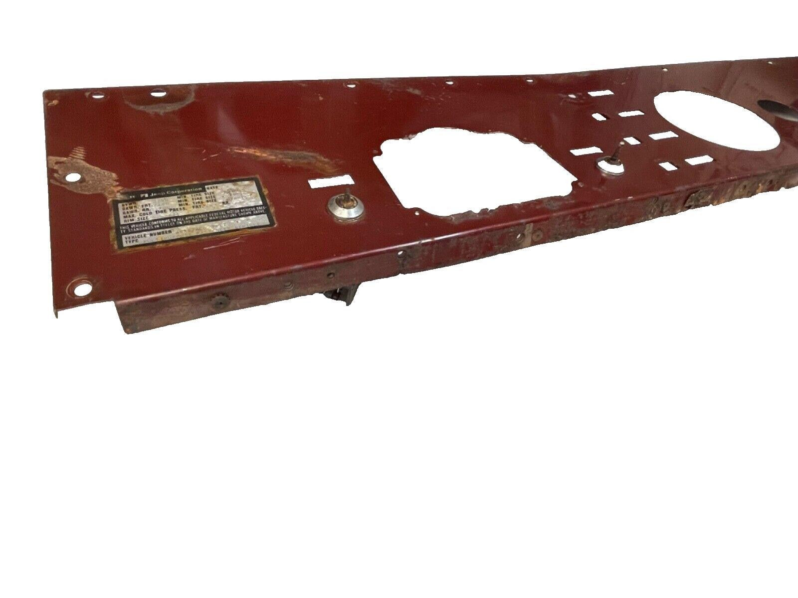 Jeep CJ dash gauge panel CJ5 CJ7 CJ8 AMC metal radio glove box gauges FREE SHIP