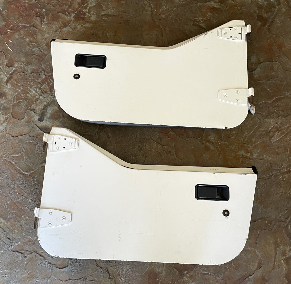 Jeep TJ Wrangler half doors white left right door fits 97-06  grey mist panels