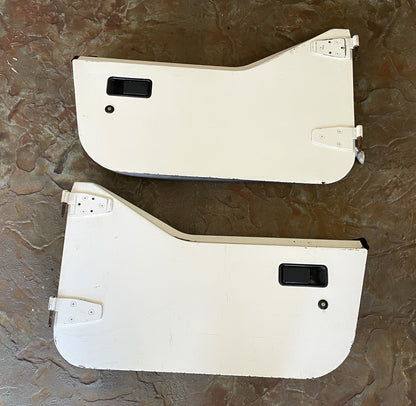 Jeep TJ Wrangler half doors white left right door fits 97-06  grey mist panels