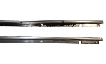 Jeep YJ CJ7 full hard door chrome retainer strip interior panel 81-95 pair
