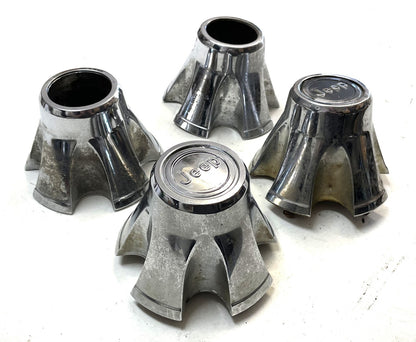 Jeep CJ Center Caps CJ5 CJ7 FACTORY Chrome Wheel Centers Laredo Cap FREE SHIP
