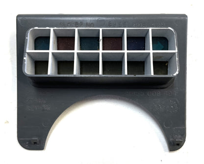 Jeep YJ grey warning light dash trim bezel Wrangler trouble lights gray column!